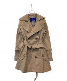 BURBERRY BLUE LABEL（バーバリー ブルー レーベル）の古着「裏ノバチェック金釦トレンチコート　E1A41-660-40」｜ベージュ
