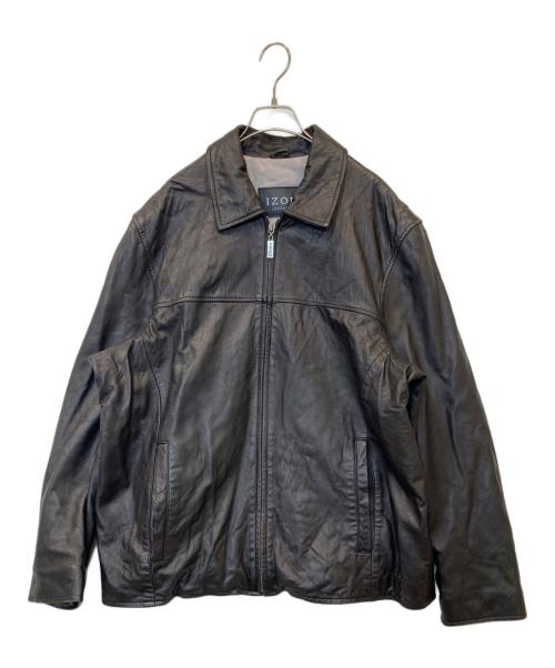IZOD（アイゾッド）IZOD (アイゾッド) レザージャケット ブラック サイズ:Lの古着・服飾アイテム