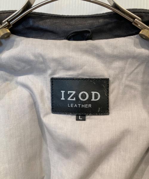 IZOD（アイゾッド）IZOD (アイゾッド) レザージャケット ブラック サイズ:Lの古着・服飾アイテム