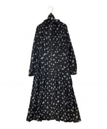 KUMIKYOKU（クミキョク）の古着「ギャザーライトデシンボウタイ付き ワンピース　OPWLGW0500」｜ブラック