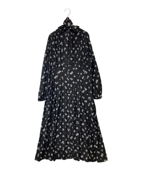 KUMIKYOKU（クミキョク）KUMIKYOKU (クミキョク) ギャザーライトデシンボウタイ付き ワンピース　OPWLGW0500 ブラック サイズ:5の古着・服飾アイテム