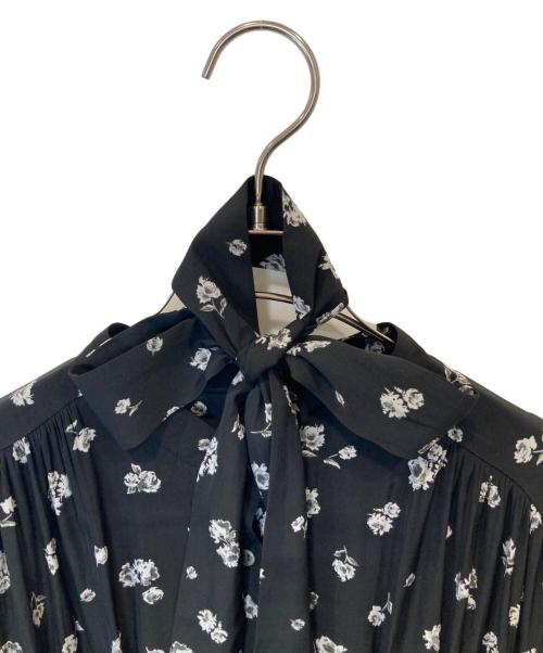KUMIKYOKU（クミキョク）KUMIKYOKU (クミキョク) ギャザーライトデシンボウタイ付き ワンピース　OPWLGW0500 ブラック サイズ:5の古着・服飾アイテム