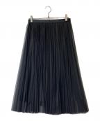 23区ニジュウサンク）の古着「【洗える】チュール プリーツ スカート　SKWWCS0012」｜グレー