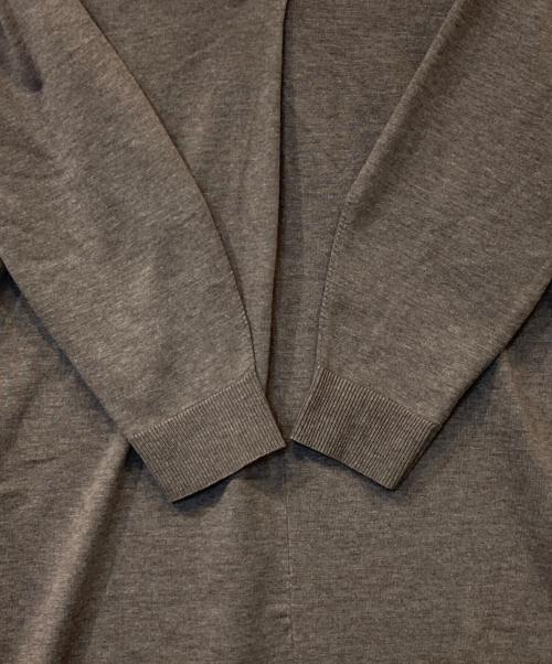 KUMIKYOKU（クミキョク）KUMIKYOKU (クミキョク) キーネックニット ワンピース　OPWXGW6470 ブラウン サイズ:3の古着・服飾アイテム