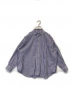 SHE TOKYOシートーキョー）の古着「ストライプシャツ S-BL-Z01」｜ネイビー×ホワイト