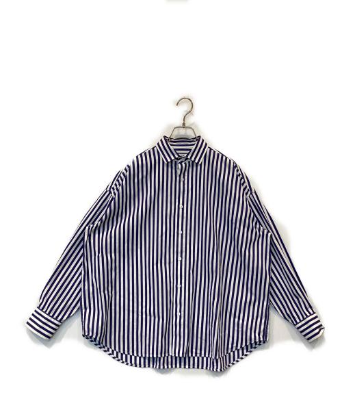 SHE TOKYO（シートーキョー）SHE Tokyo (シートーキョー) ストライプシャツ S-BL-Z01 ネイビー×ホワイト サイズ:FREEの古着・服飾アイテム