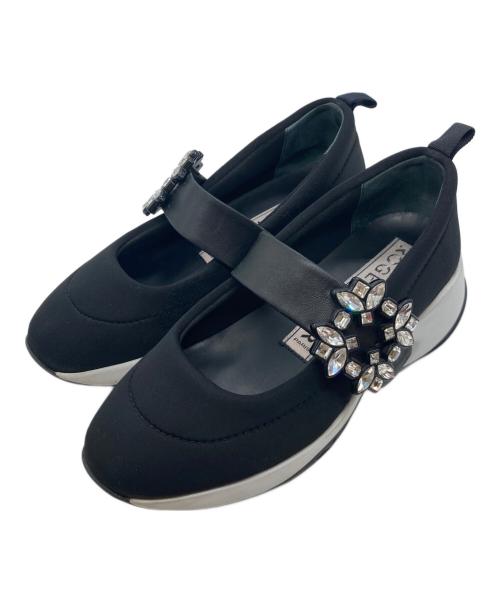Roger Vivier（ロジェ ヴィヴィエ）Roger Vivier (ロジェ ヴィヴィエ) ヴィヴ ラン ファブリック バレリーナ ブラック サイズ:37の古着・服飾アイテム