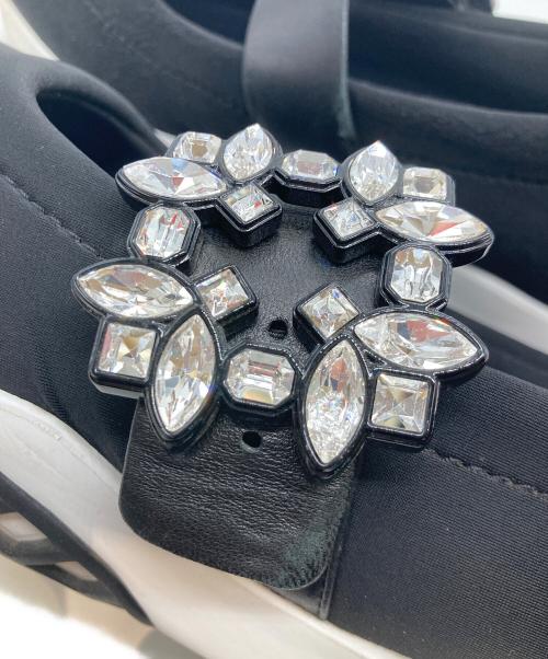 Roger Vivier（ロジェ ヴィヴィエ）Roger Vivier (ロジェ ヴィヴィエ) ヴィヴ ラン ファブリック バレリーナ ブラック サイズ:37の古着・服飾アイテム