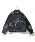 SUPREMEシュプリーム）の古着「Archive Denim Jacquard Trucker Jacket アーカイブ デニムジャガード トラッカージャケット」｜ブラック