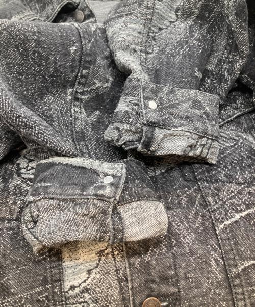 SUPREME（シュプリーム）Supreme (シュプリーム) Archive Denim Jacquard Trucker Jacket アーカイブ デニムジャガード トラッカージャケット  ブラック サイズ:Mの古着・服飾アイテム