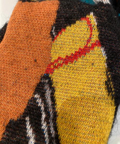 WACKO MARIA（ワコマリア）WACKO MARIA (ワコマリア) JEAN-MICHEL BASQUIAT (ジャン ミシェル バスキア) CARDIGAN (TYPE-2) カーディガン(タイプ2) BASQUIAT-WM-KN05 マルチカラー サイズ:Mの古着・服飾アイテム