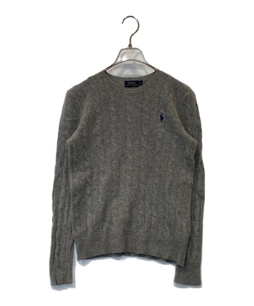 POLO RALPH LAUREN（ポロ・ラルフローレン）POLO RALPH LAUREN (ポロ・ラルフローレン) ケーブルニット グレー サイズ:Sの古着・服飾アイテム