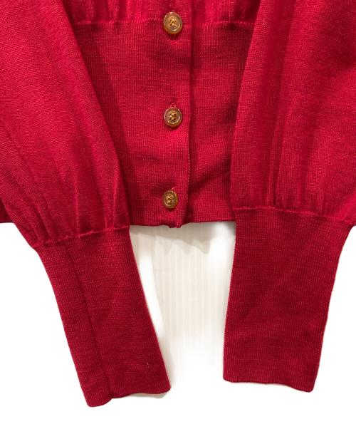 Vivienne Westwood RED LABEL（ヴィヴィアンウエストウッドレッドレーベル）Vivienne Westwood RED LABEL (ヴィヴィアンウエストウッドレッドレーベル) 薄手カーディガン レッド サイズ:3の古着・服飾アイテム