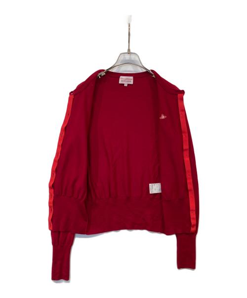 Vivienne Westwood RED LABEL（ヴィヴィアンウエストウッドレッドレーベル）Vivienne Westwood RED LABEL (ヴィヴィアンウエストウッドレッドレーベル) 薄手カーディガン レッド サイズ:3の古着・服飾アイテム