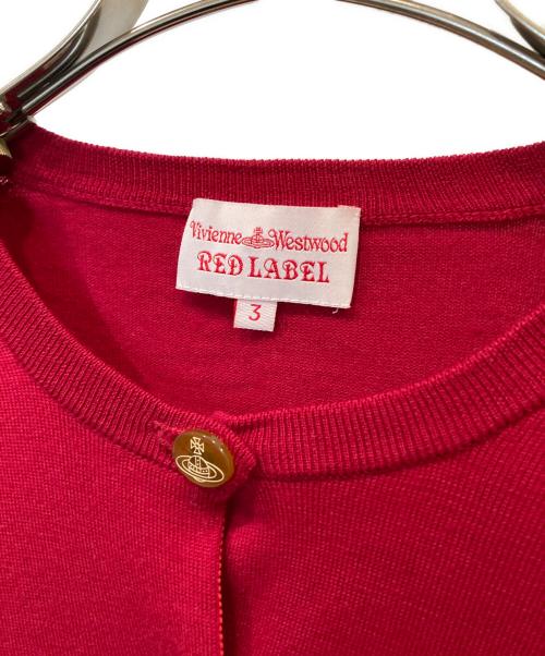 Vivienne Westwood RED LABEL（ヴィヴィアンウエストウッドレッドレーベル）Vivienne Westwood RED LABEL (ヴィヴィアンウエストウッドレッドレーベル) 薄手カーディガン レッド サイズ:3の古着・服飾アイテム