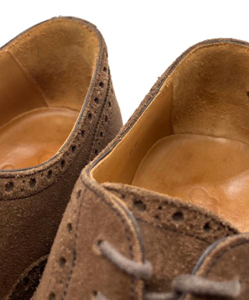 Oriental shoemaker（オリエンタルシューメーカー）Oriental shoemaker (オリエンタルシューメーカー) スウェードセミブローグストレートチップシューズ ブラウン サイズ:61/2の古着・服飾アイテム