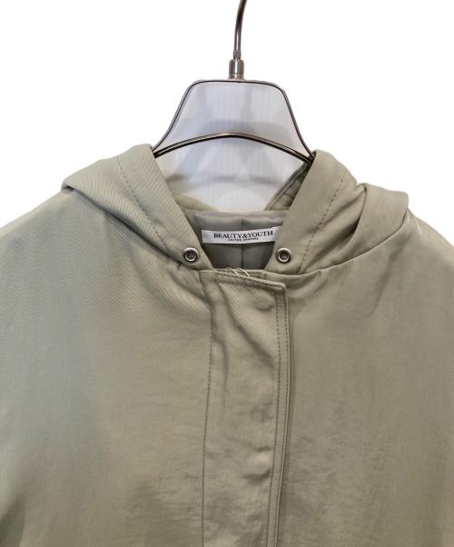 BEAUTY&YOUTH（ビューティーアンドユース）BEAUTY&YOUTH (ビューティーアンドユース) ナイロンツイルフーディ　1625-144-5238 ライトグリーン サイズ:M 未使用品の古着・服飾アイテム