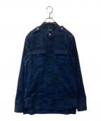BALMAINバルマン）の古着「カモフラージュジャケット W7H1032T146」｜ネイビー