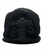 CHROME HEARTSクロムハーツ）の古着「フレアボタン ニットキャップ　2238-304-5500」｜ブラック