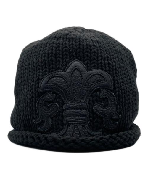 CHROME HEARTS（クロムハーツ）CHROME HEARTS (クロムハーツ) フレアボタン ニットキャップ　2238-304-5500 ブラックの古着・服飾アイテム