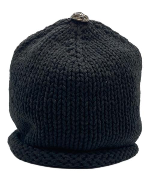 CHROME HEARTS（クロムハーツ）CHROME HEARTS (クロムハーツ) フレアボタン ニットキャップ　2238-304-5500 ブラックの古着・服飾アイテム