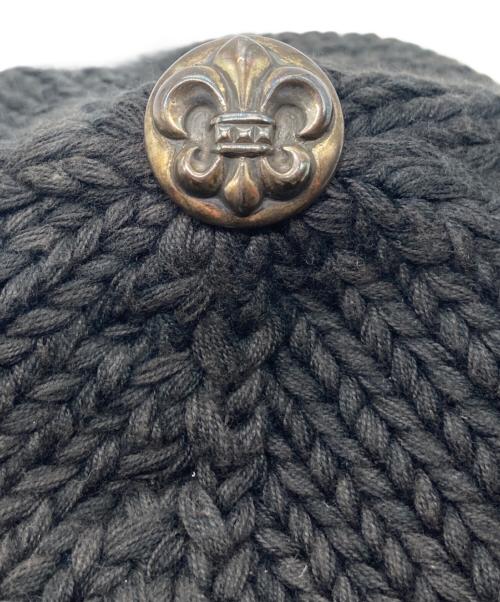 CHROME HEARTS（クロムハーツ）CHROME HEARTS (クロムハーツ) フレアボタン ニットキャップ　2238-304-5500 ブラックの古着・服飾アイテム