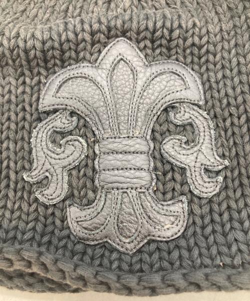CHROME HEARTS（クロムハーツ）CHROME HEARTS (クロムハーツ) フレアボタン ニットキャップ　2238-304-5500 ブラックの古着・服飾アイテム