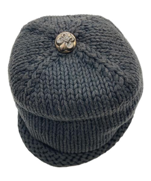 CHROME HEARTS（クロムハーツ）CHROME HEARTS (クロムハーツ) フレアボタン ニットキャップ　2238-304-5500 ブラックの古着・服飾アイテム