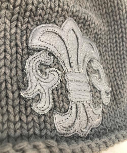 CHROME HEARTS（クロムハーツ）CHROME HEARTS (クロムハーツ) フレアボタン ニットキャップ　2238-304-5500 ブラックの古着・服飾アイテム