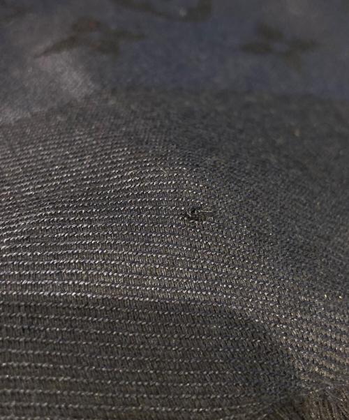 LOUIS VUITTON（ルイ ヴィトン）LOUIS VUITTON (ルイ ヴィトン) モノグラムウールシルクマフラー 402336 ネイビーの古着・服飾アイテム