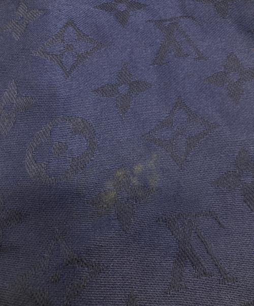 LOUIS VUITTON（ルイ ヴィトン）LOUIS VUITTON (ルイ ヴィトン) モノグラムウールシルクマフラー 402336 ネイビーの古着・服飾アイテム