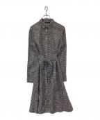 marimekkoマリメッコ）の古着「波模様シャツワンピース　161649」｜ブラック