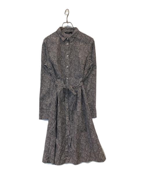 marimekko（マリメッコ）marimekko (マリメッコ) 波模様シャツワンピース　161649 ブラック サイズ:36の古着・服飾アイテム