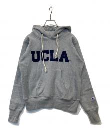 Champion（チャンピオン）の古着「リバースウィーブ プルオーバー フードスウェットシャツ　C5-U101」｜グレー