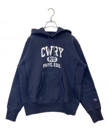 Champion REVERSE WEAVE（チャンピオン リバース ウィーブ）の古着「フーデッドスウェットシャツ　C3-W111」｜ネイビー