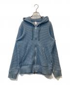 Seagreenシーグリーン）の古着「コットンワッフル ダブルジップパーカー MSEA21S0846-M」｜ブルー