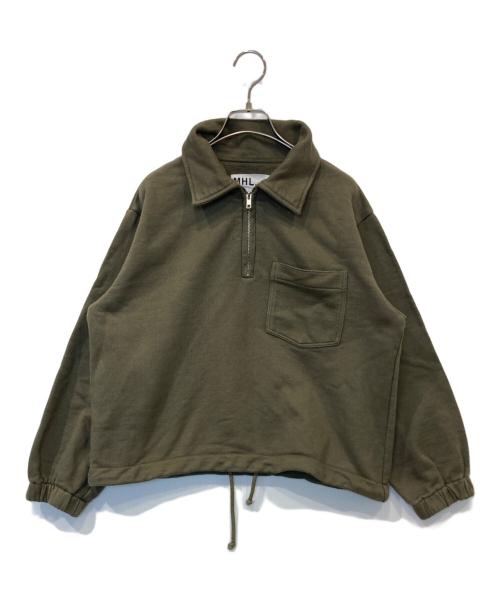 MHL（エムエイチエル）MHL (エムエイチエル) ハーフジップスウェット　595-9269504 オリーブ サイズ:2の古着・服飾アイテム