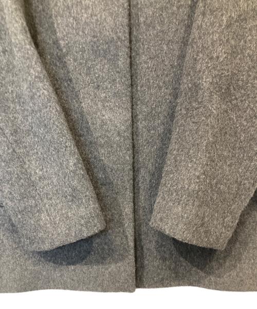 green label relaxing（グリーンレーベルリラクシング）green label relaxing (グリーンレーベルリラクシング) アンゴラビーバー ノーカラー ミドル コート　3525-1-380963 グレー サイズ:36の古着・服飾アイテム