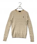 POLO RALPH LAURENポロ・ラルフローレン）の古着「ケーブルニット」｜アイボリー