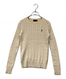 POLO RALPH LAUREN（ポロ・ラルフローレン）の古着「ケーブルニット」｜アイボリー