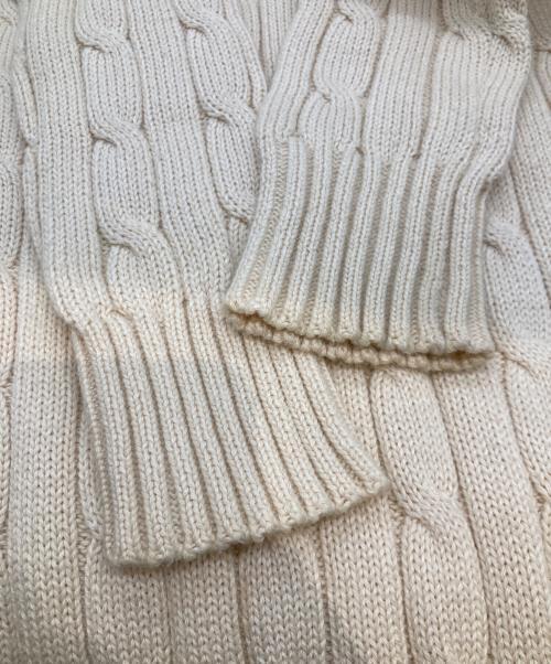 POLO RALPH LAUREN（ポロ・ラルフローレン）POLO RALPH LAUREN (ポロ・ラルフローレン) ケーブルニット アイボリー サイズ:XSの古着・服飾アイテム