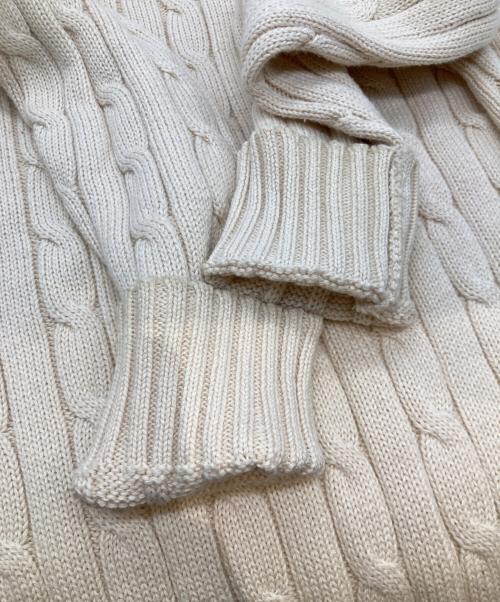 POLO RALPH LAUREN（ポロ・ラルフローレン）POLO RALPH LAUREN (ポロ・ラルフローレン) ケーブルニット アイボリー サイズ:XSの古着・服飾アイテム