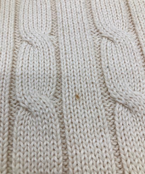 POLO RALPH LAUREN（ポロ・ラルフローレン）POLO RALPH LAUREN (ポロ・ラルフローレン) ケーブルニット アイボリー サイズ:XSの古着・服飾アイテム