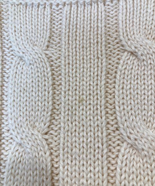 POLO RALPH LAUREN（ポロ・ラルフローレン）POLO RALPH LAUREN (ポロ・ラルフローレン) ケーブルニット アイボリー サイズ:XSの古着・服飾アイテム