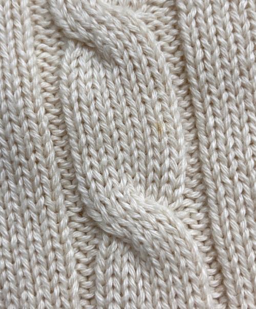 POLO RALPH LAUREN（ポロ・ラルフローレン）POLO RALPH LAUREN (ポロ・ラルフローレン) ケーブルニット アイボリー サイズ:XSの古着・服飾アイテム