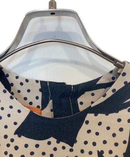 Pal'las Palace（パラスパレス）Pal'las Palace (パラスパレス) 総柄ウールワンピース ネイビー サイズ:3の古着・服飾アイテム