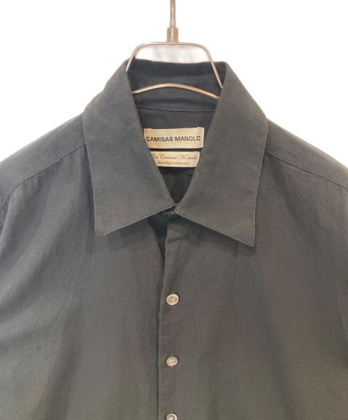 camisas manolo（カミサス マノロ）camisas manolo (カミサス マノロ) NORMAL SHIRT / ノーマルシャツ ブラック サイズ:46の古着・服飾アイテム