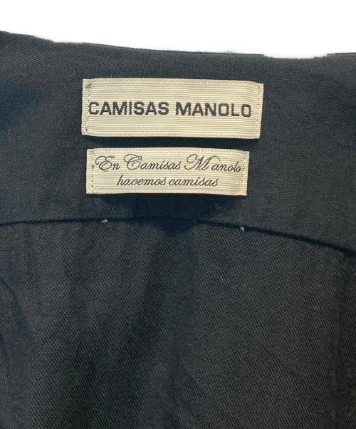 camisas manolo（カミサス マノロ）camisas manolo (カミサス マノロ) NORMAL SHIRT / ノーマルシャツ ブラック サイズ:46の古着・服飾アイテム
