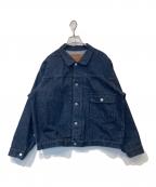 noritake haradaノリタケ ハラダ）の古着「Denim Pleated Jacket デニム プリーツド ジャケット」｜インディゴ