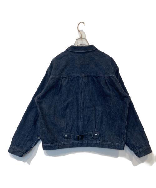 noritake harada（ノリタケ ハラダ）noritake harada (ノリタケ ハラダ) Denim Pleated Jacket デニム プリーツド ジャケット インディゴ サイズ:46EXTRAの古着・服飾アイテム